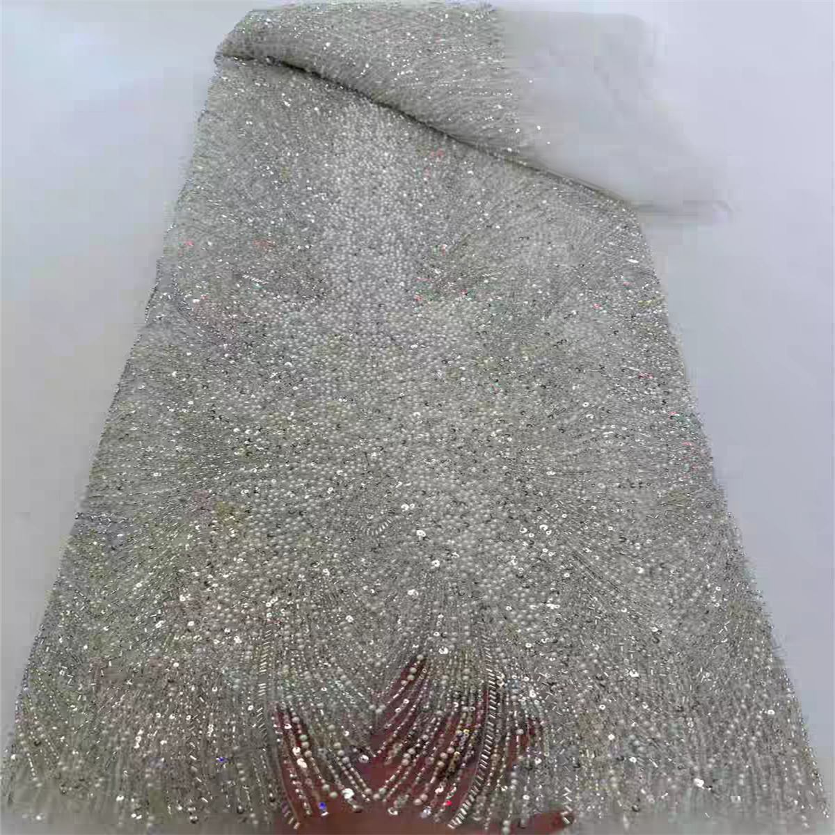 Beaded Tulle Fabric - 5 Yards | COD lil069