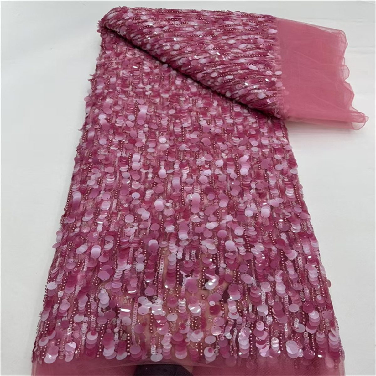 Beaded Tulle Fabric - 5 Yards lil070