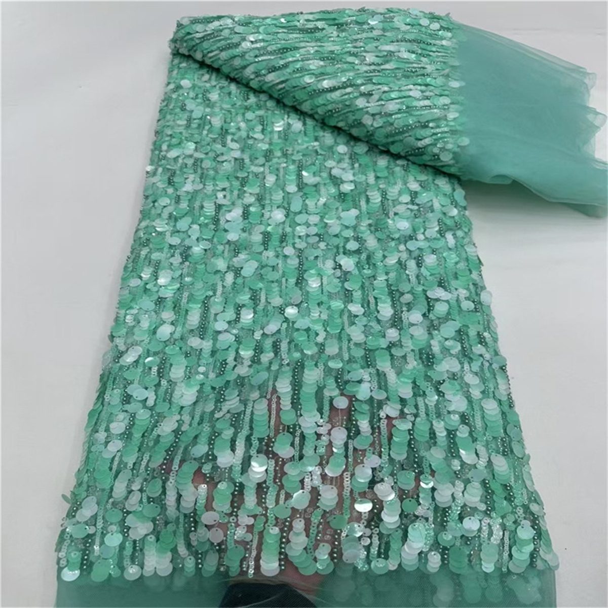 Beaded Tulle Fabric - 5 Yards lil070