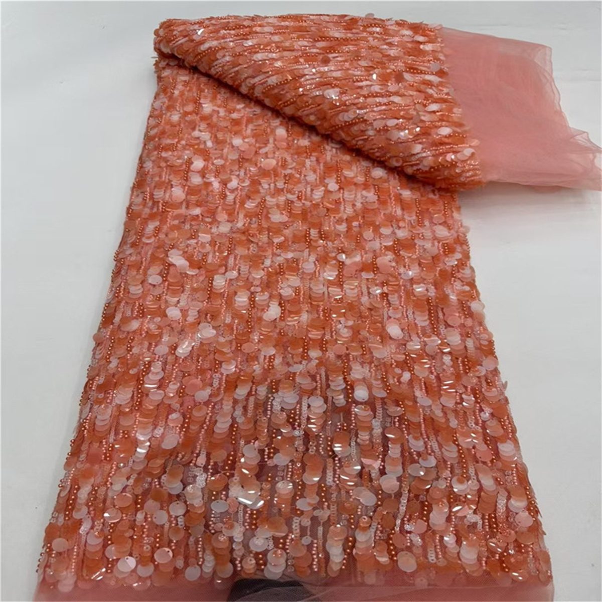 Beaded Tulle Fabric - 5 Yards lil070