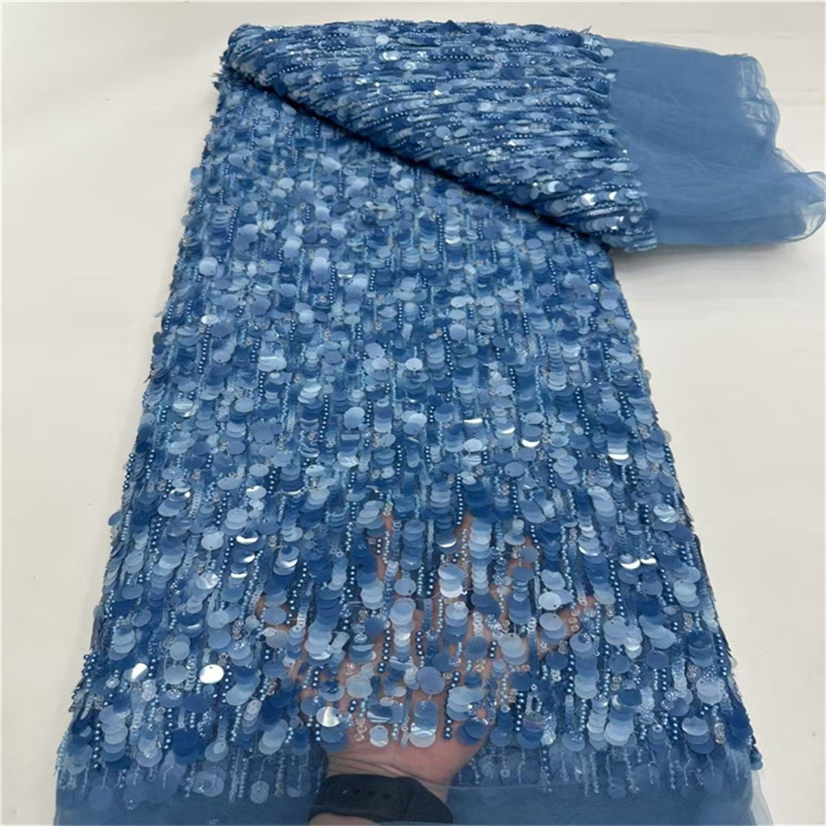 Beaded Tulle Fabric - 5 Yards lil070