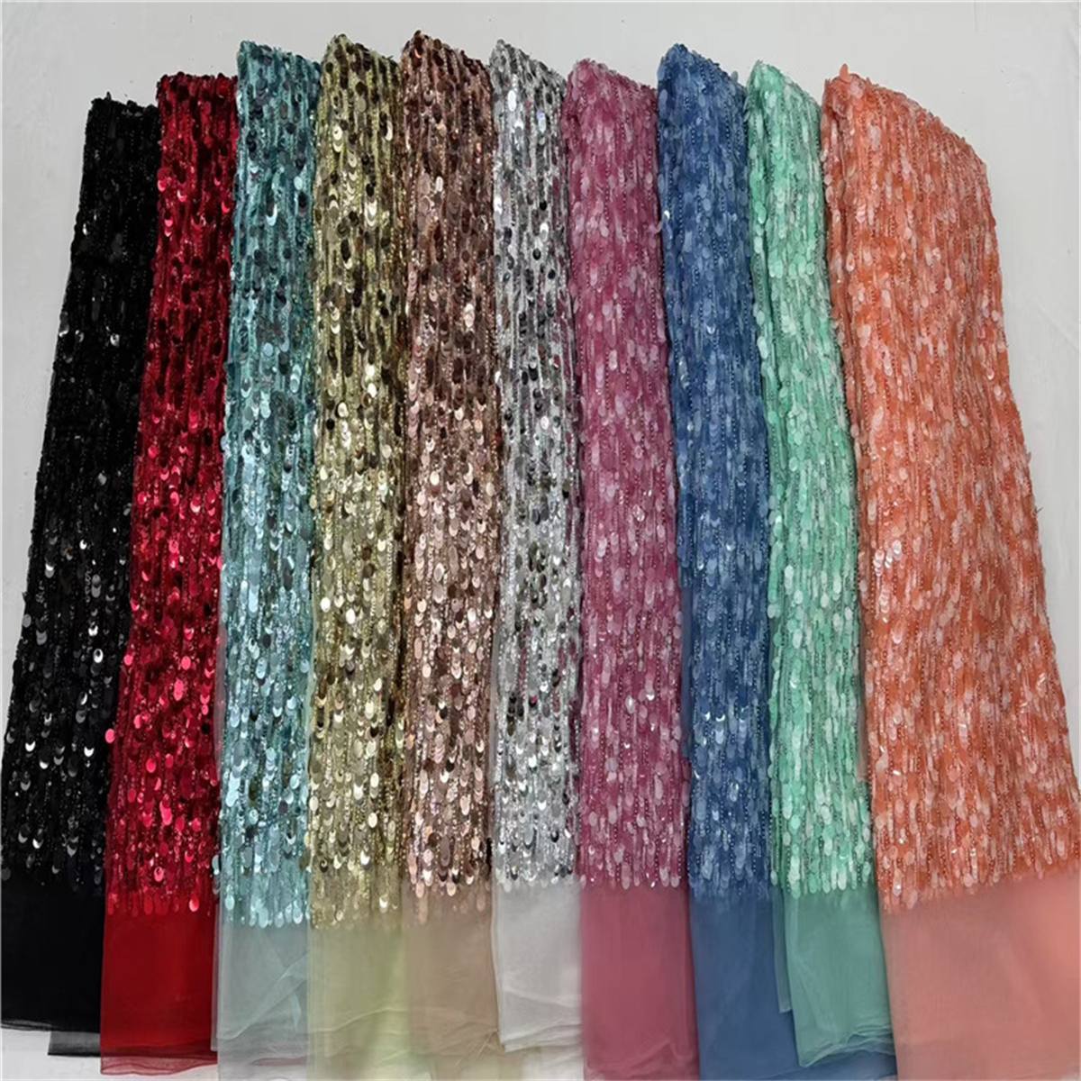 Beaded Tulle Fabric - 5 Yards lil070