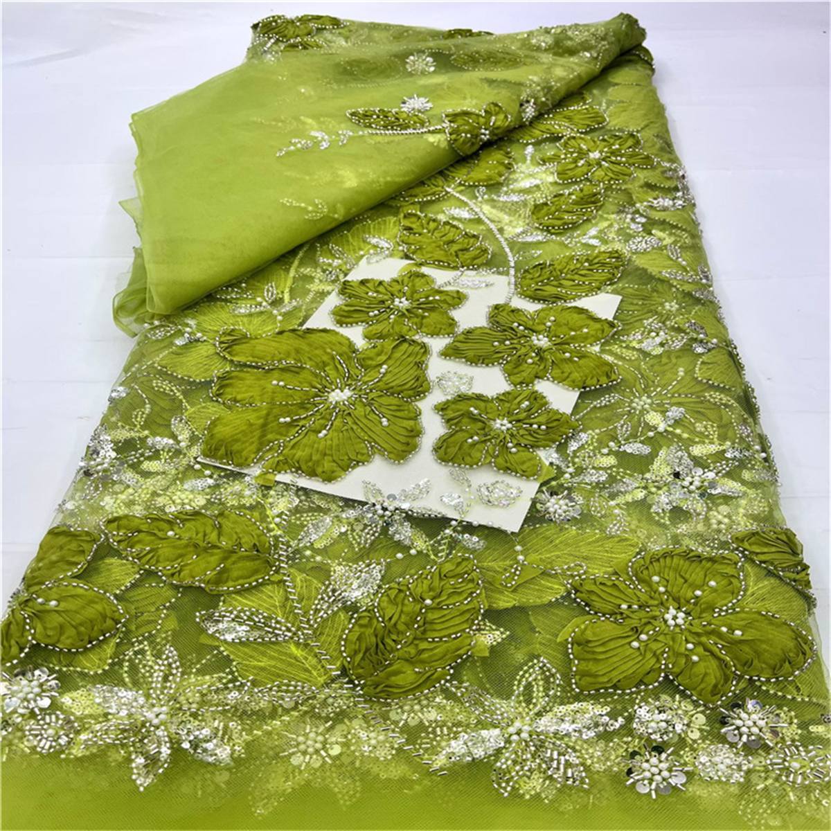 Beaded Tulle Fabric - 5 Yards | COD lil072