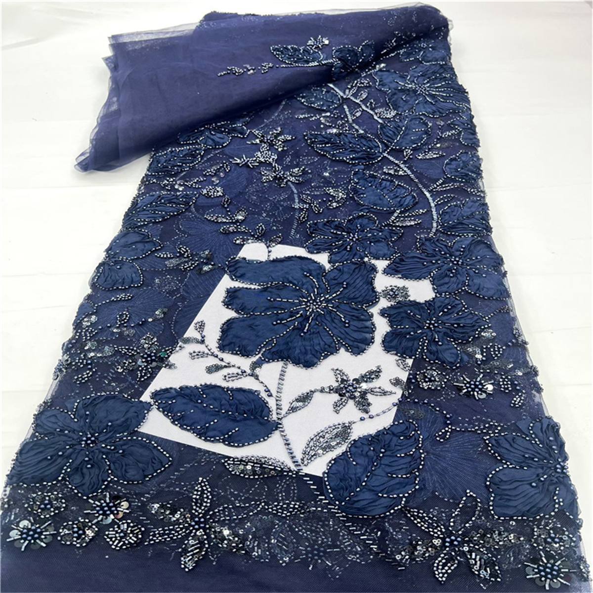 Beaded Tulle Fabric - 5 Yards | COD lil072