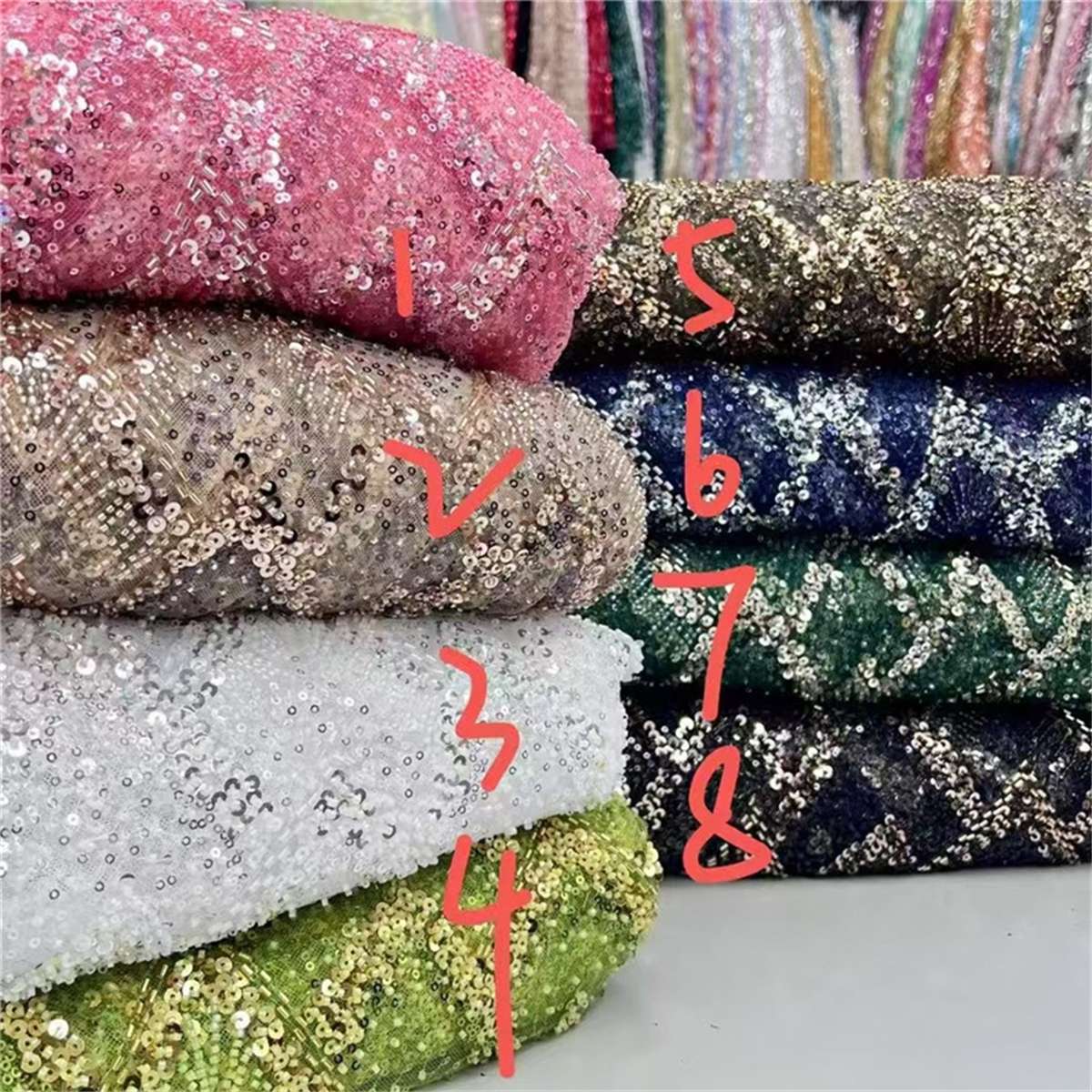 Beaded Tulle Fabric - 5 Yards | COD HN