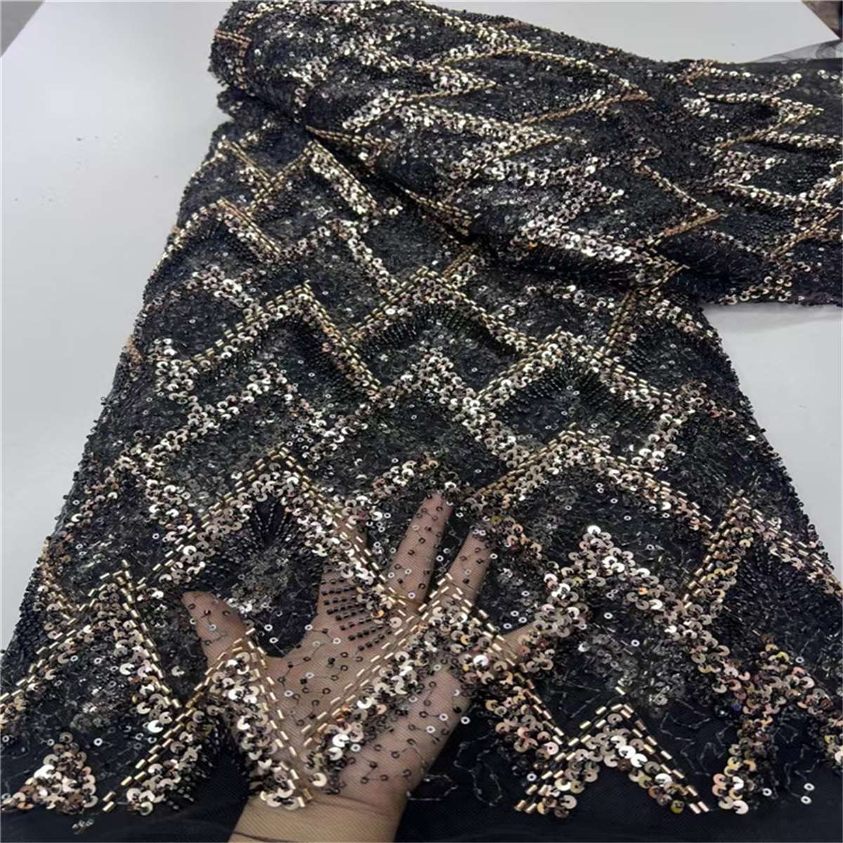 Beaded Tulle Fabric - 5 Yards | COD HN