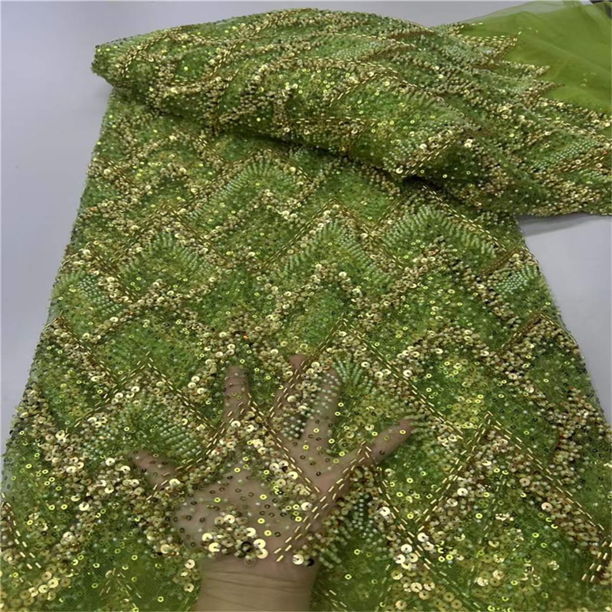 Beaded Tulle Fabric - 5 Yards | COD HN