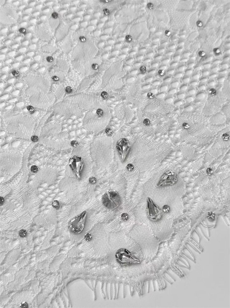 Beaded Tulle Fabric - 5 Yards | COD HN654