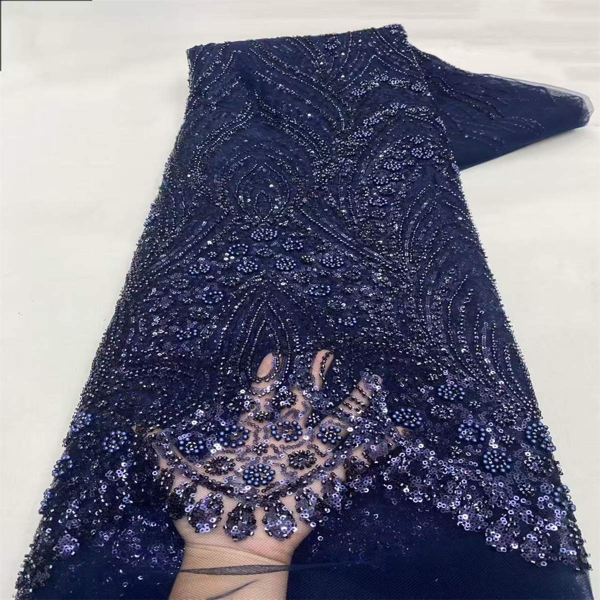 Beaded Tulle Fabric - 5 Yards | lil090
