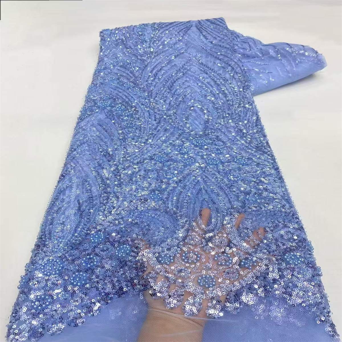 Beaded Tulle Fabric - 5 Yards | lil090