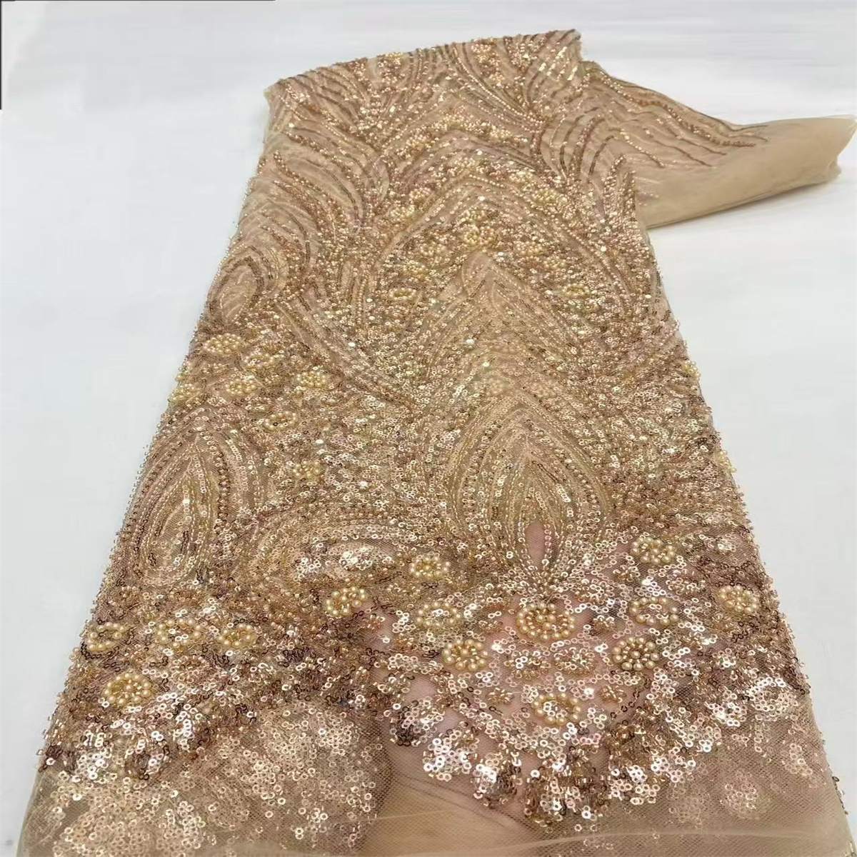 Beaded Tulle Fabric - 5 Yards | lil090