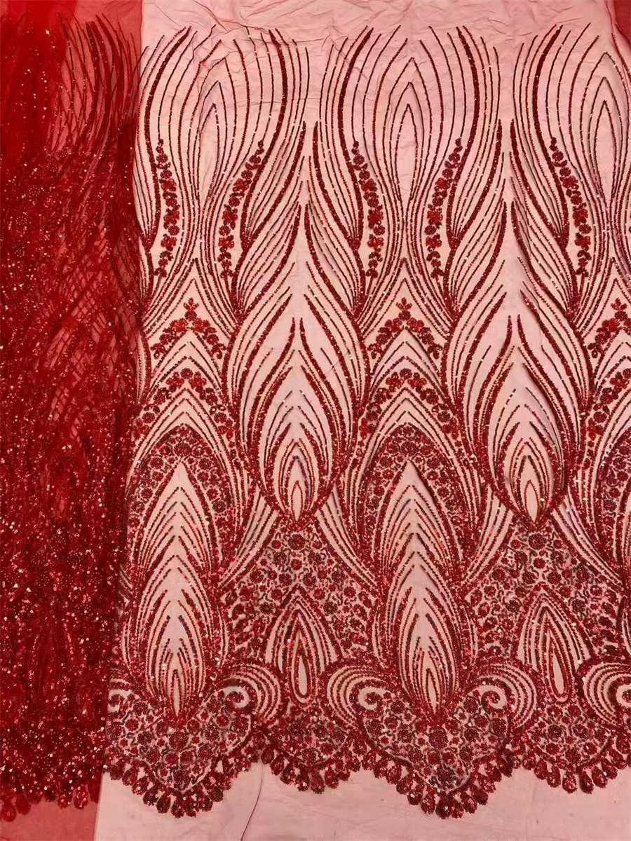 Beaded Tulle Fabric - 5 Yards | lil090