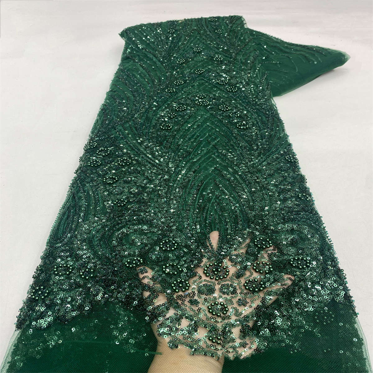 Beaded Tulle Fabric - 5 Yards | STN lil090