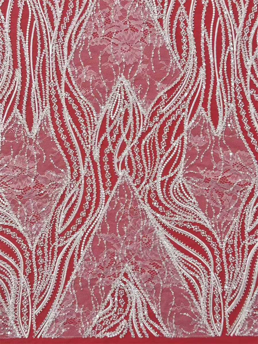 Beaded Tulle Fabric - 5 Yards | COD HN685