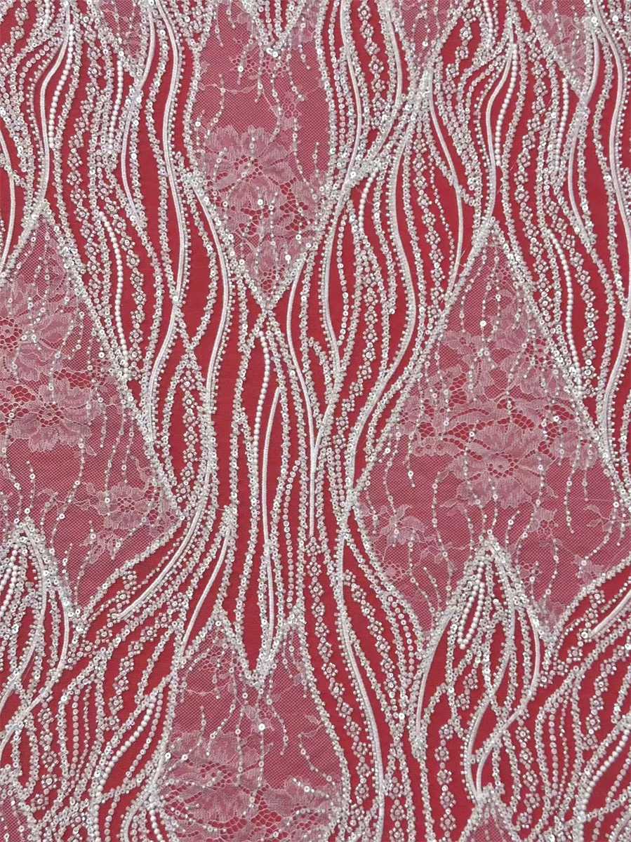 Beaded Tulle Fabric - 5 Yards | COD HN685