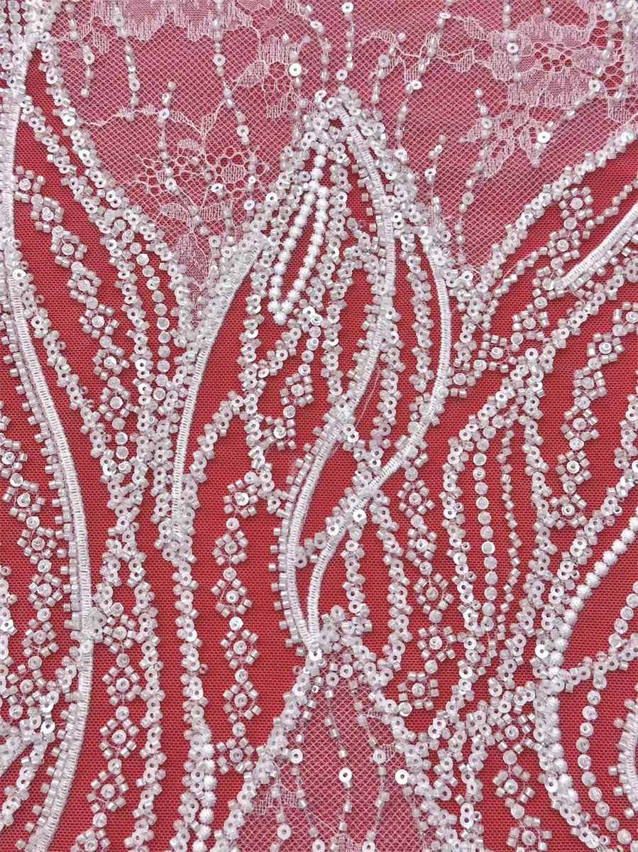Beaded Tulle Fabric - 5 Yards | COD HN685