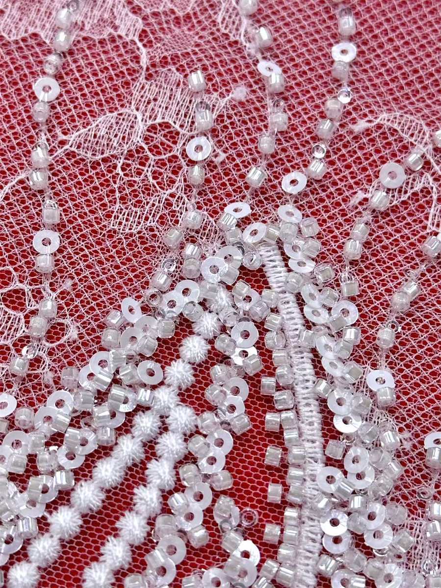 Beaded Tulle Fabric - 5 Yards | COD HN685