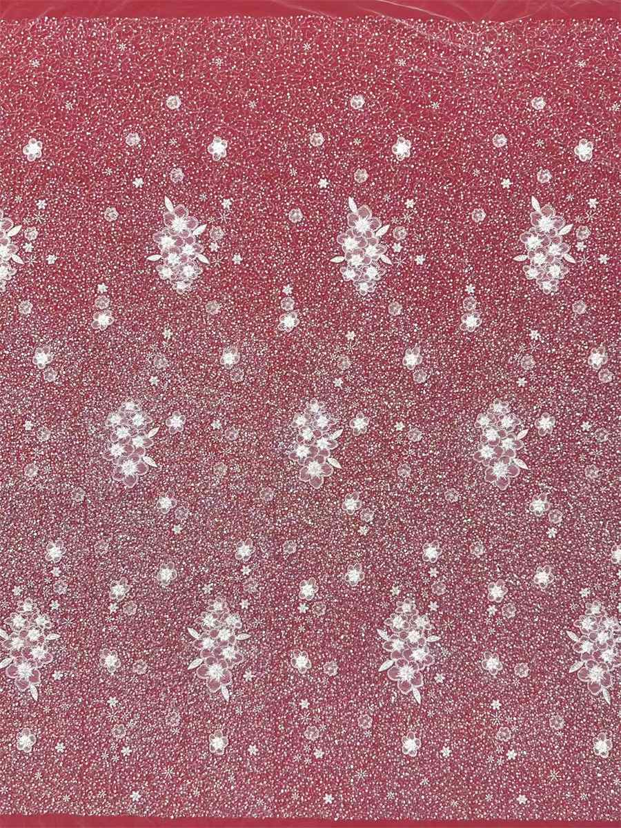 Beaded Tulle Fabric - 5 Yards | COD HN686