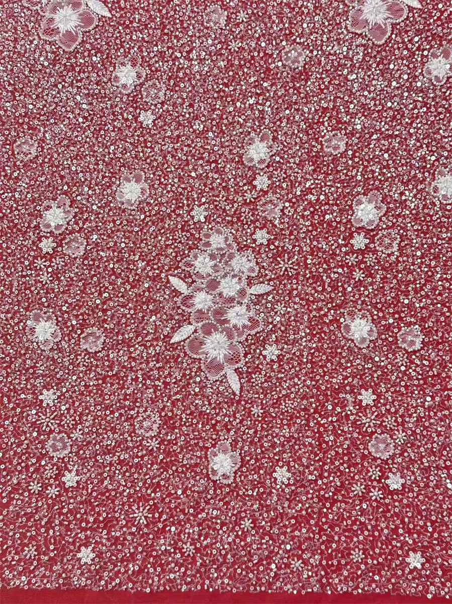 Beaded Tulle Fabric - 5 Yards | COD HN686