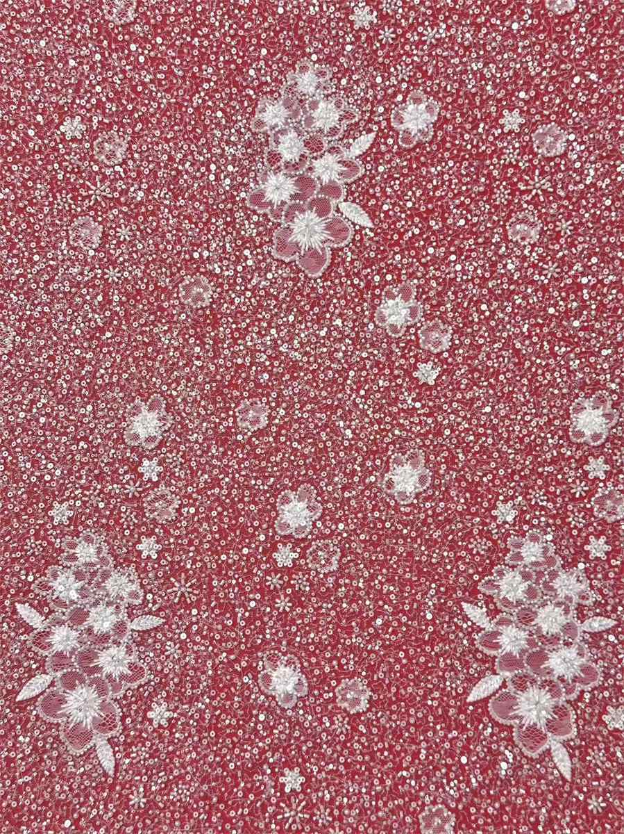 Beaded Tulle Fabric - 5 Yards | COD HN686