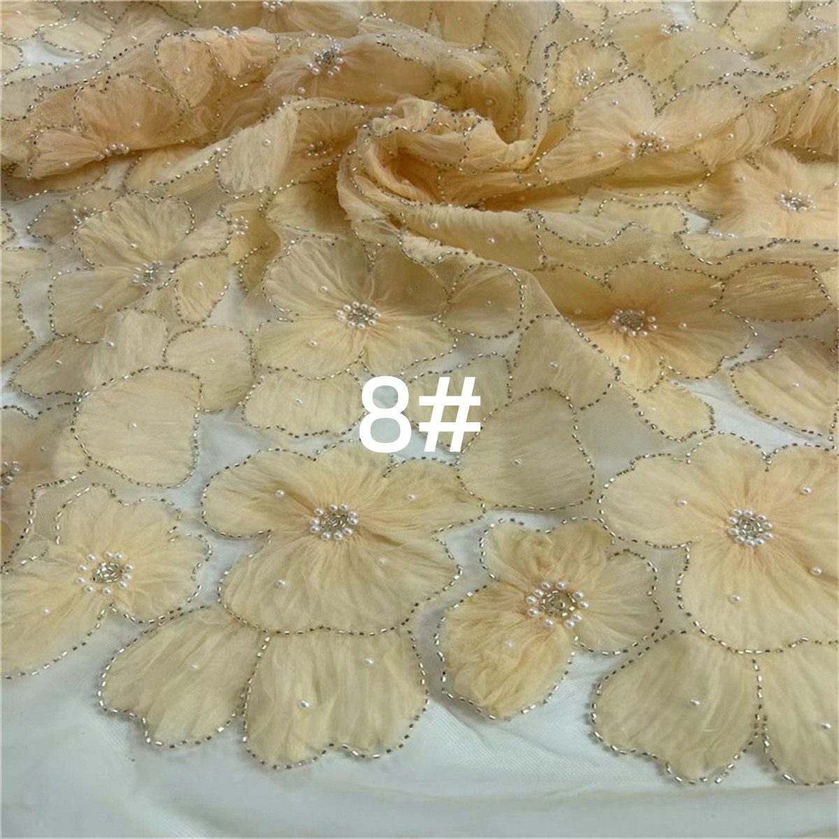 Beaded Tulle Fabric - 5 Yards | COD lil091