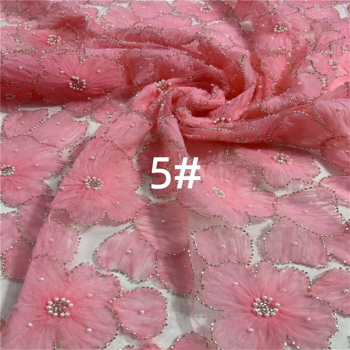 Beaded Tulle Fabric - 5 Yards | COD lil091