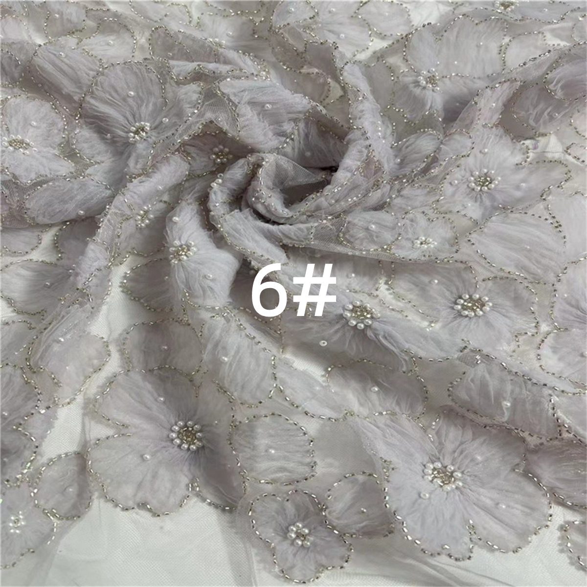 Beaded Tulle Fabric - 5 Yards | COD lil091