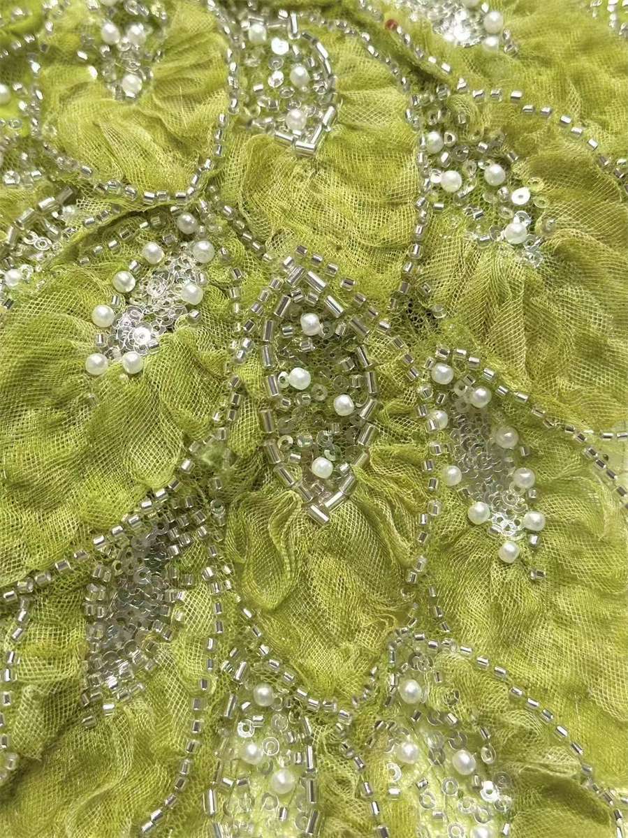 Beaded Tulle Fabric - 5 Yards | COD HN723