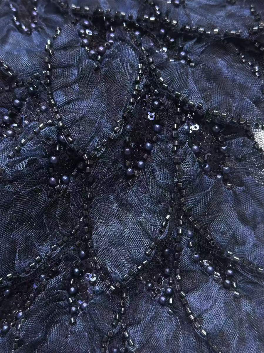 Beaded Tulle Fabric - 5 Yards | COD HN723