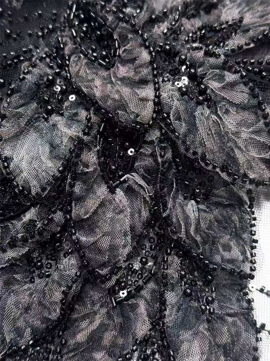 Beaded Tulle Fabric - 5 Yards | COD HN723