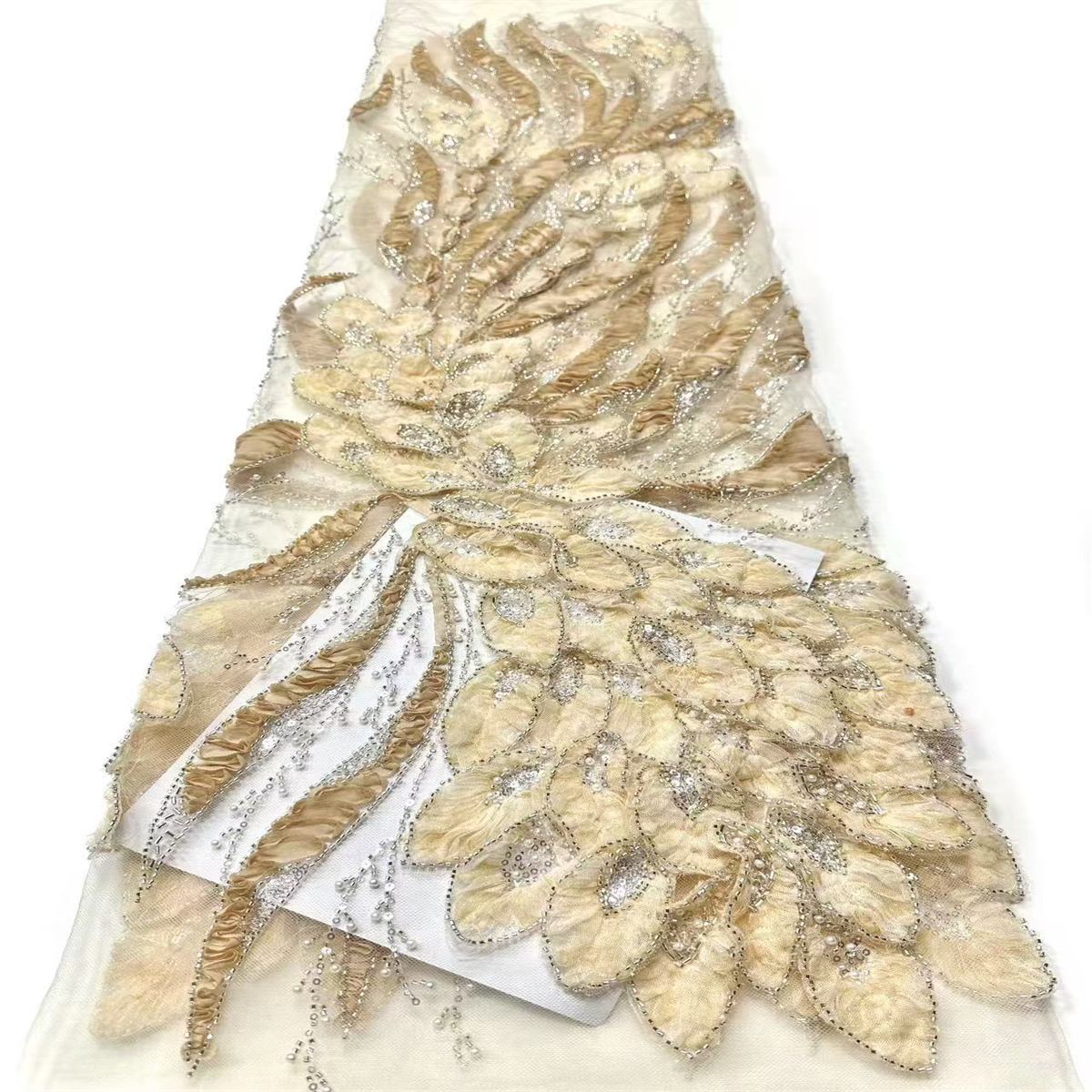 Beaded Tulle Fabric - 5 Yards | COD HN723