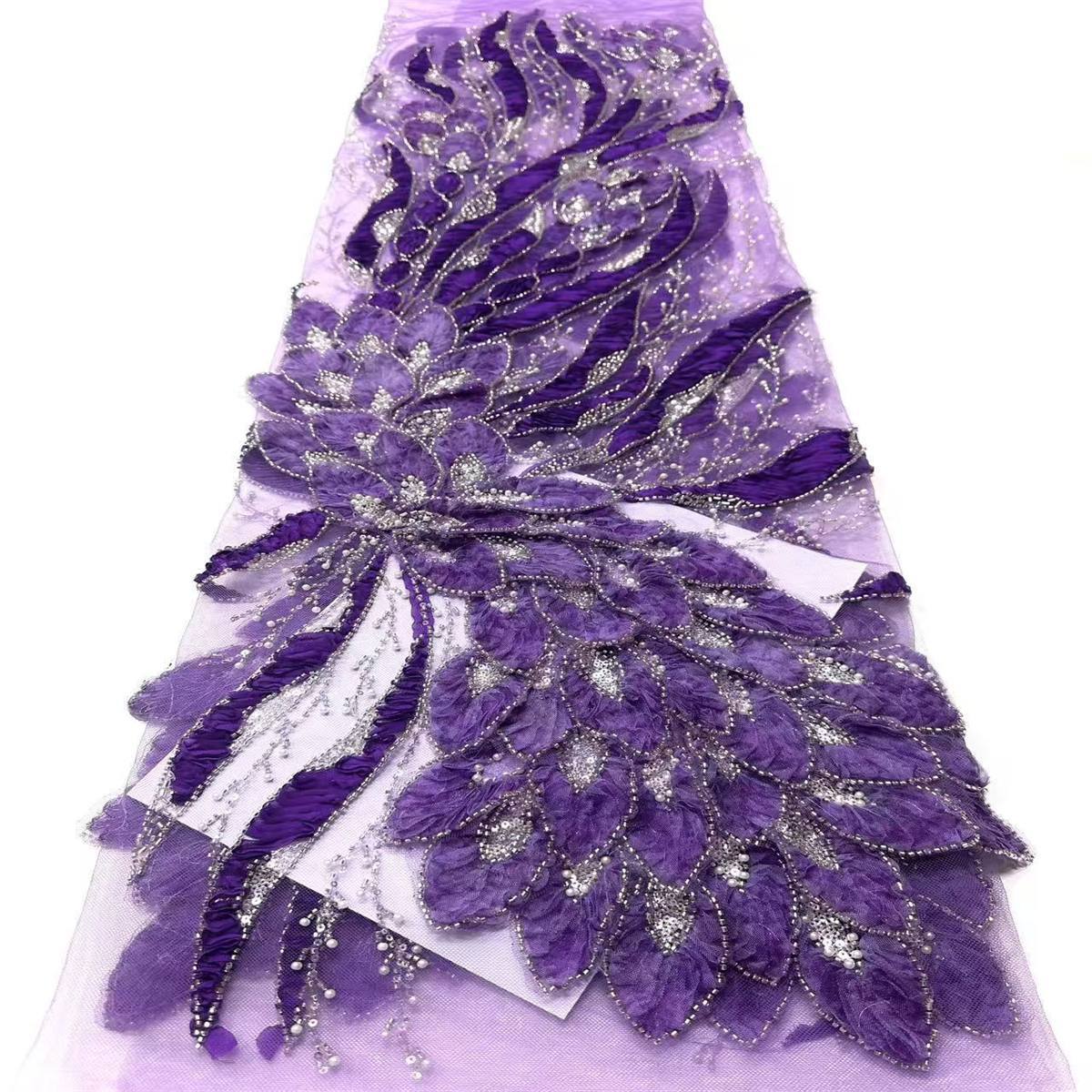 Beaded Tulle Fabric - 5 Yards | COD HN723