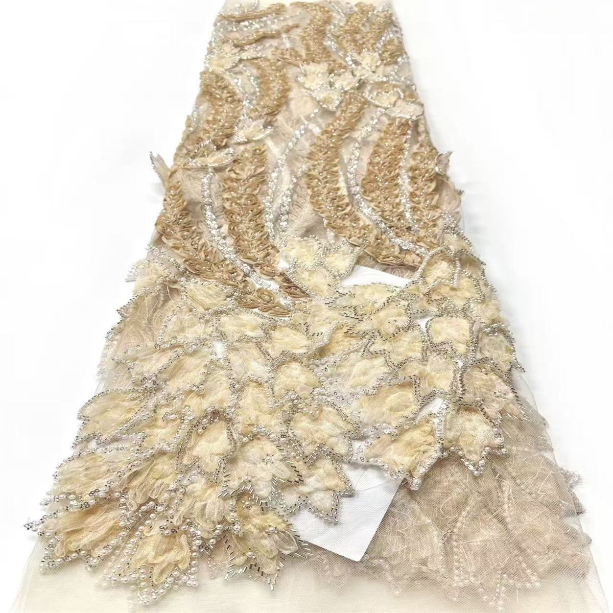 Beaded Tulle Fabric - 5 Yards | COD  HN724