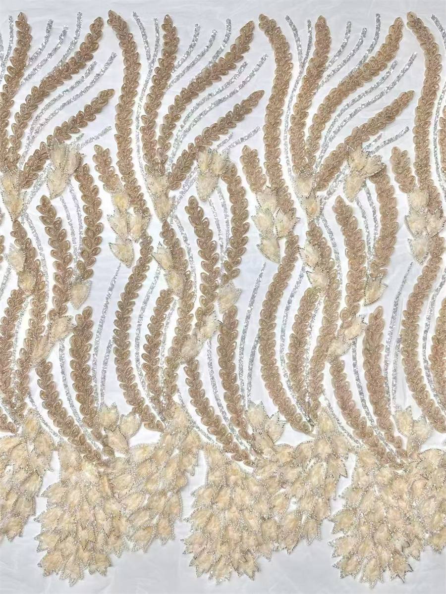 Beaded Tulle Fabric - 5 Yards | COD  HN724