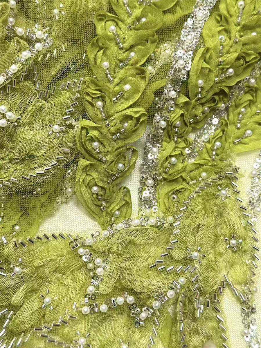 Beaded Tulle Fabric - 5 Yards | COD  HN724