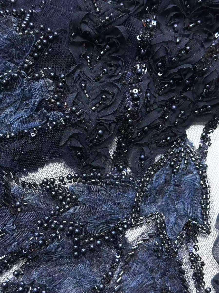 Beaded Tulle Fabric - 5 Yards | COD  HN724