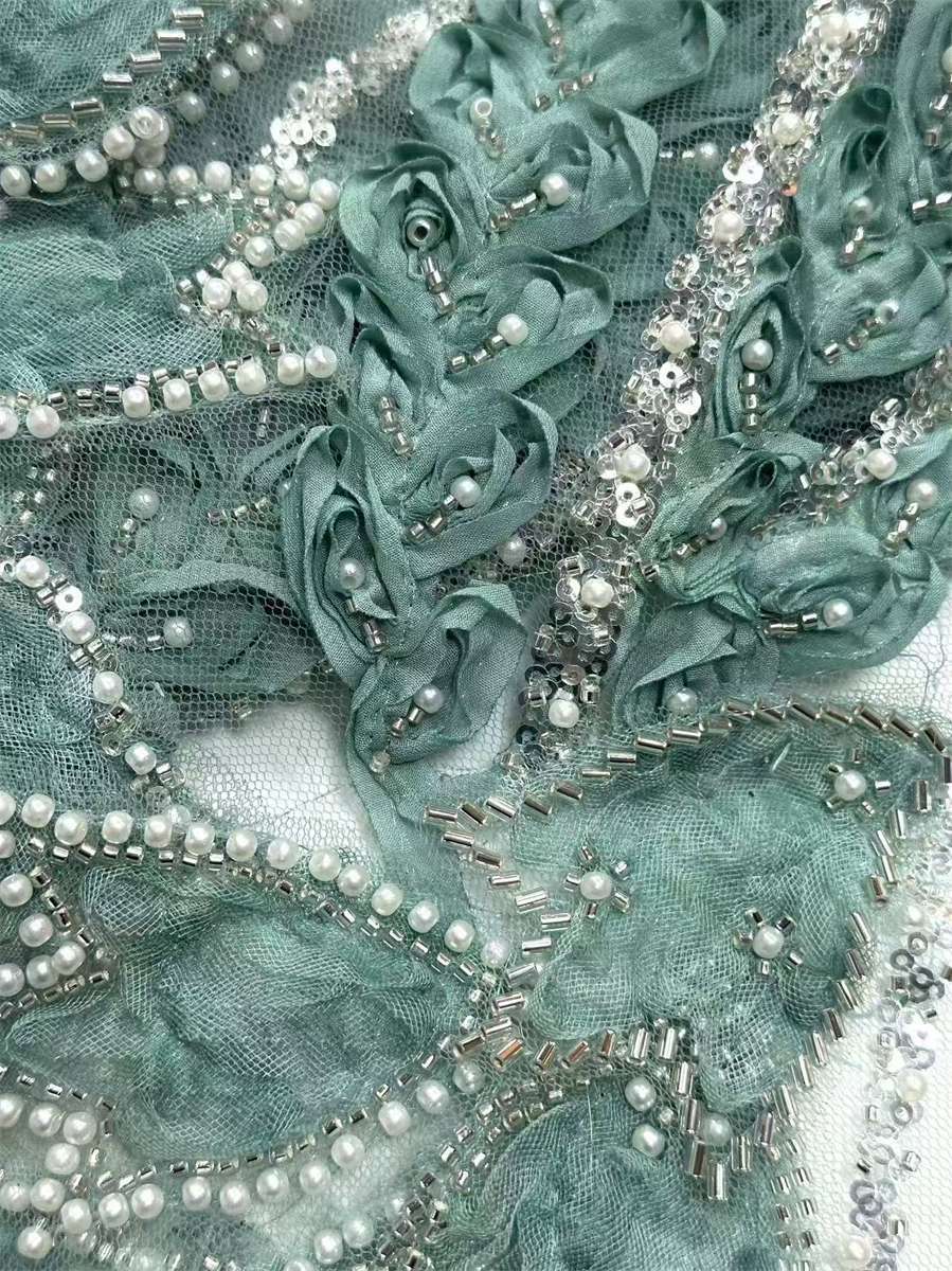 Beaded Tulle Fabric - 5 Yards | COD  HN724