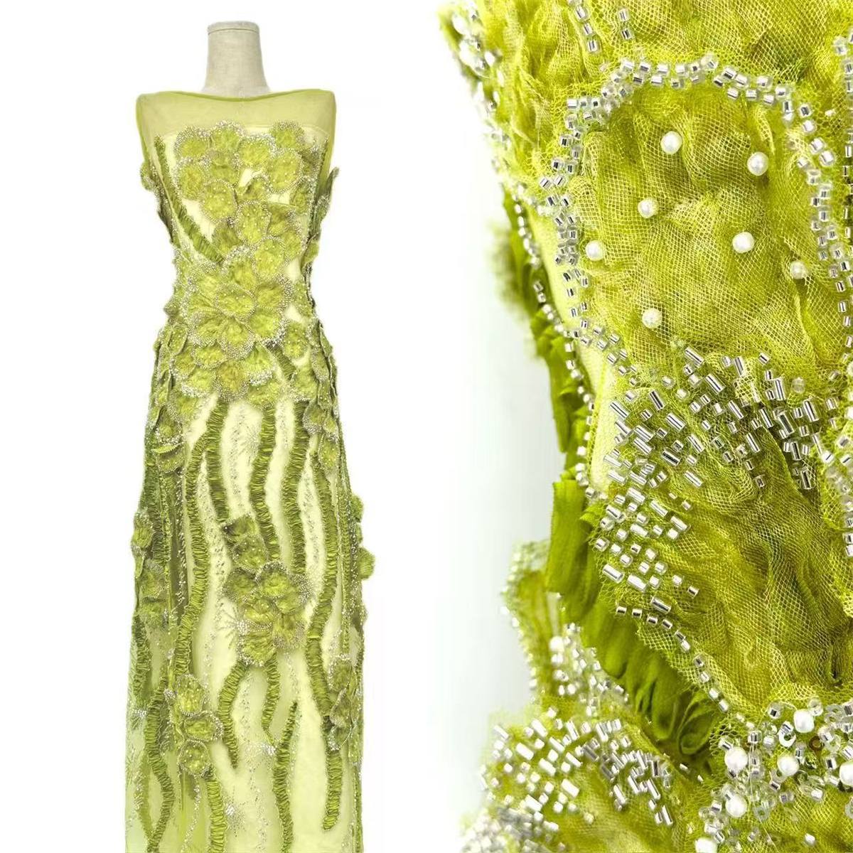 Beaded Tulle Fabric - 5 Yards | COD HN725