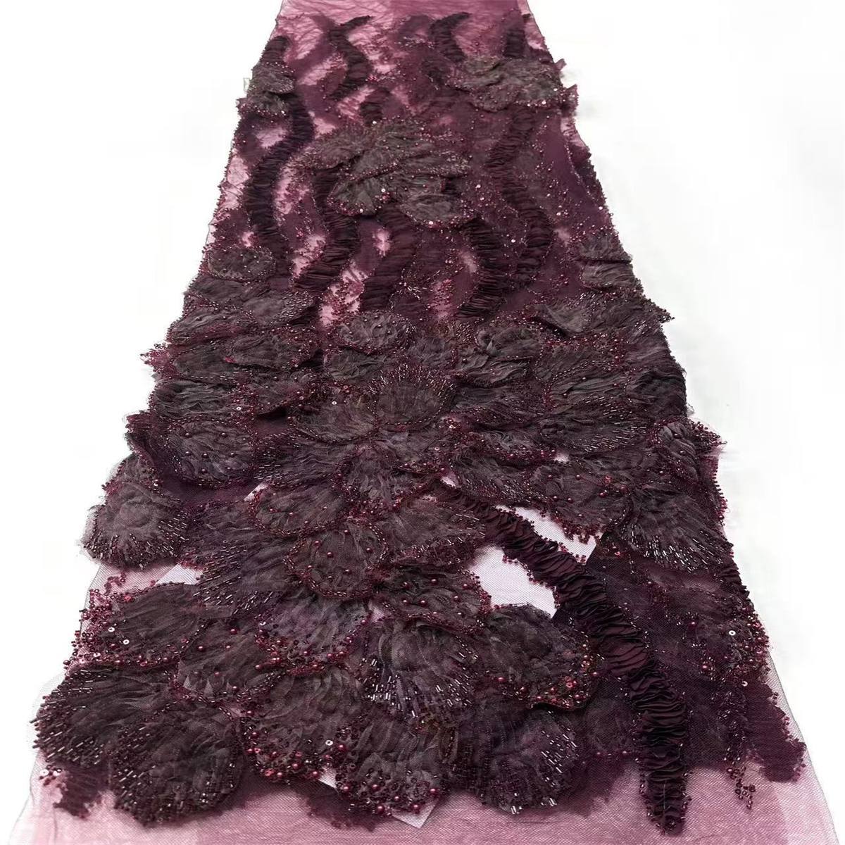 Beaded Tulle Fabric - 5 Yards | COD HN725