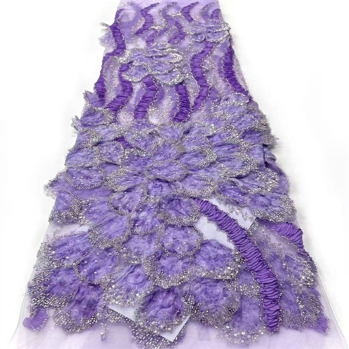Beaded Tulle Fabric - 5 Yards | COD HN725