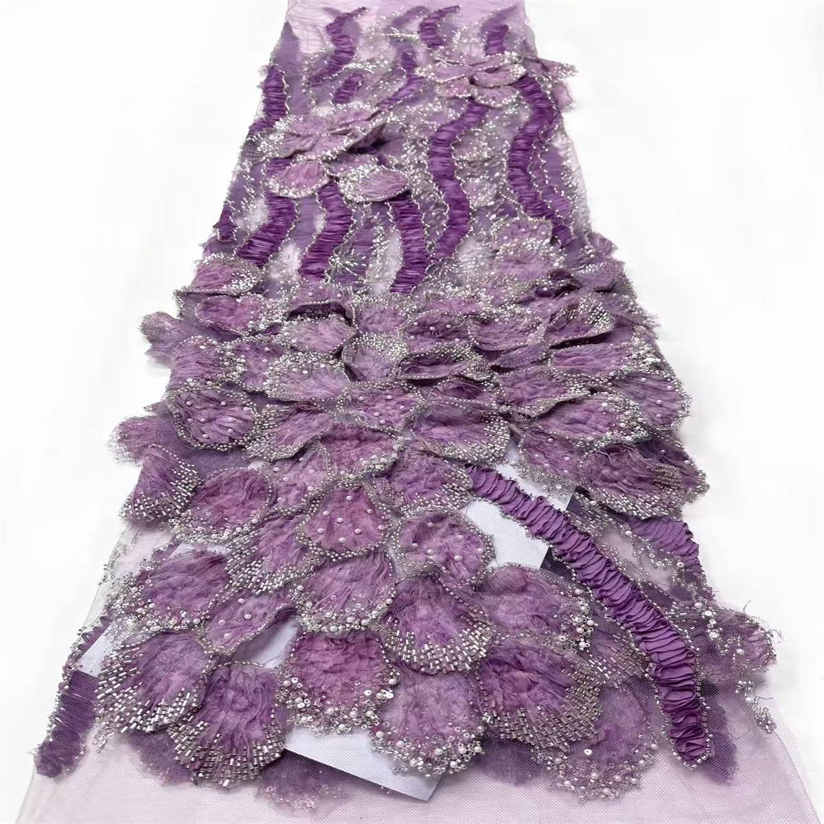 Beaded Tulle Fabric - 5 Yards | COD HN725