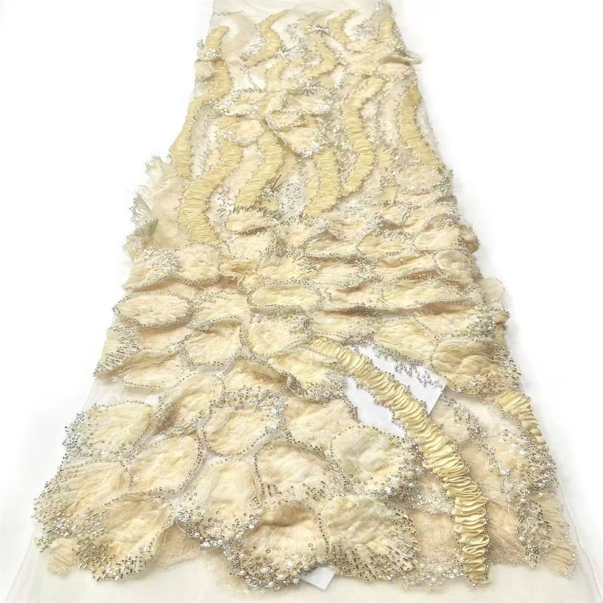 Beaded Tulle Fabric - 5 Yards | COD HN725