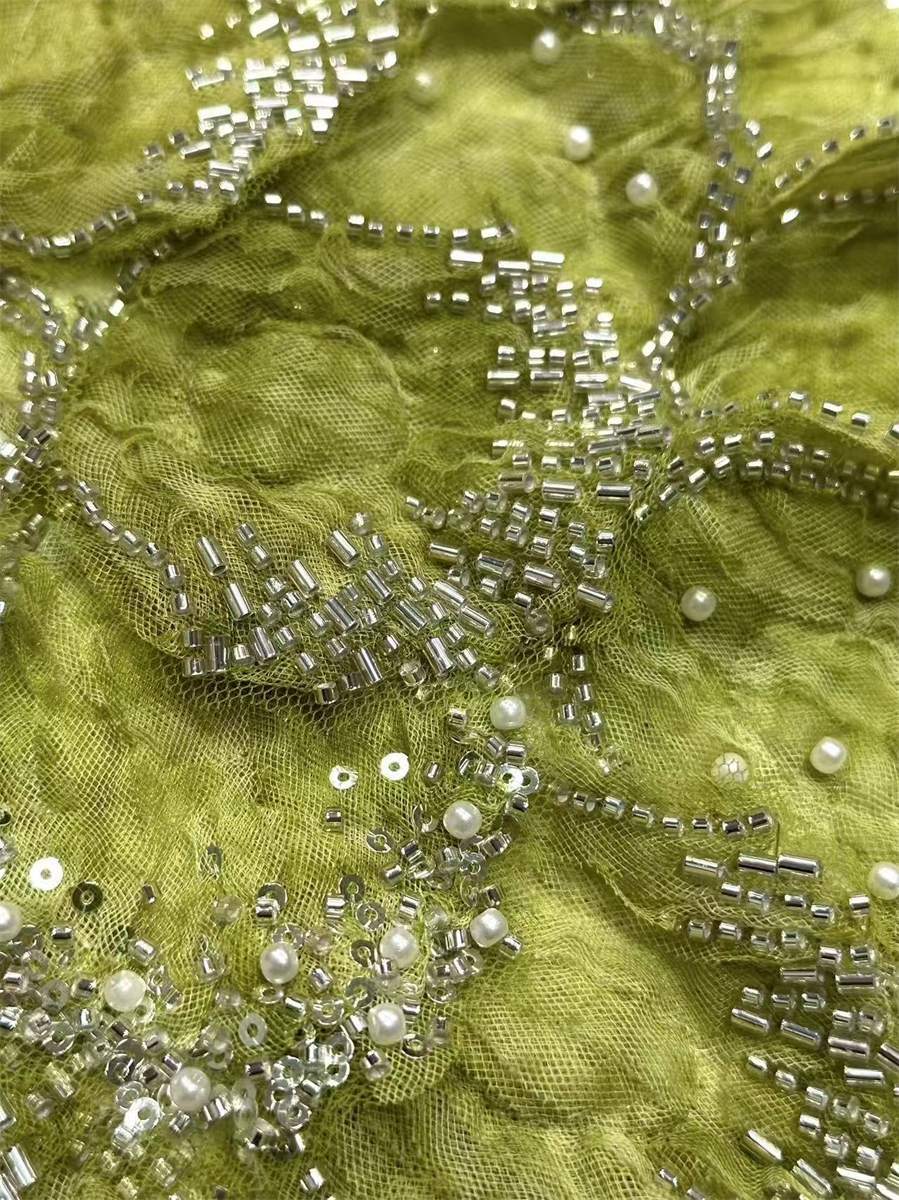 Beaded Tulle Fabric - 5 Yards | COD HN725