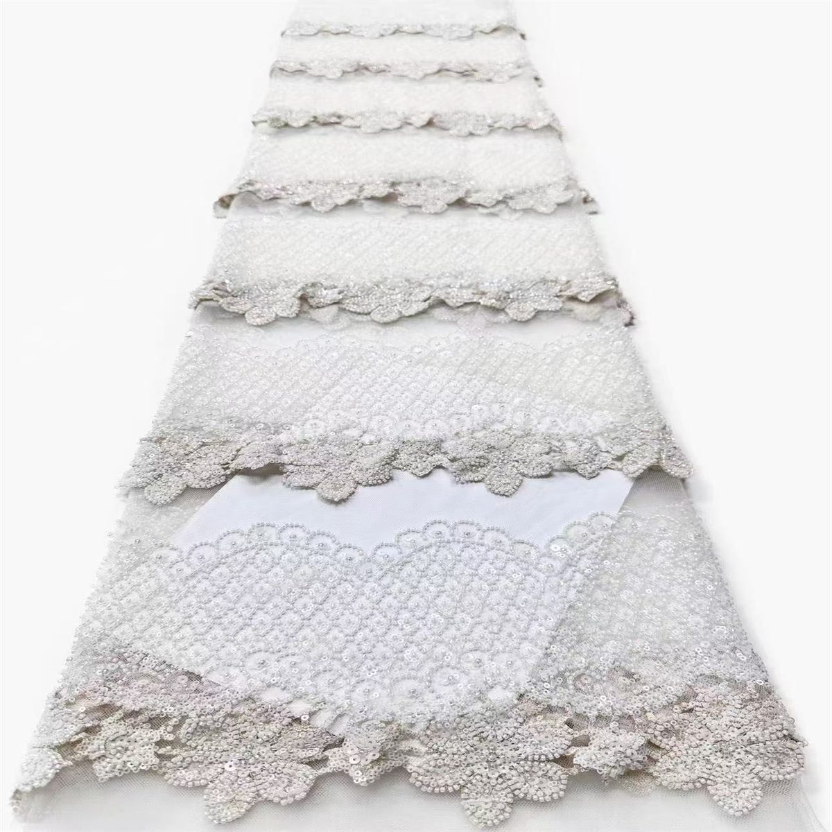 Beaded Tulle Fabric - 5 Yards | COD HN728