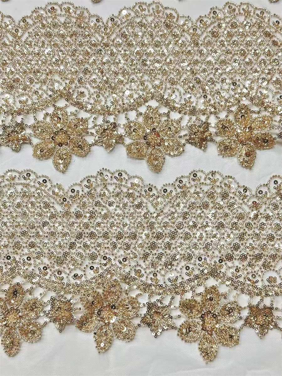 Beaded Tulle Fabric - 5 Yards | COD HN728