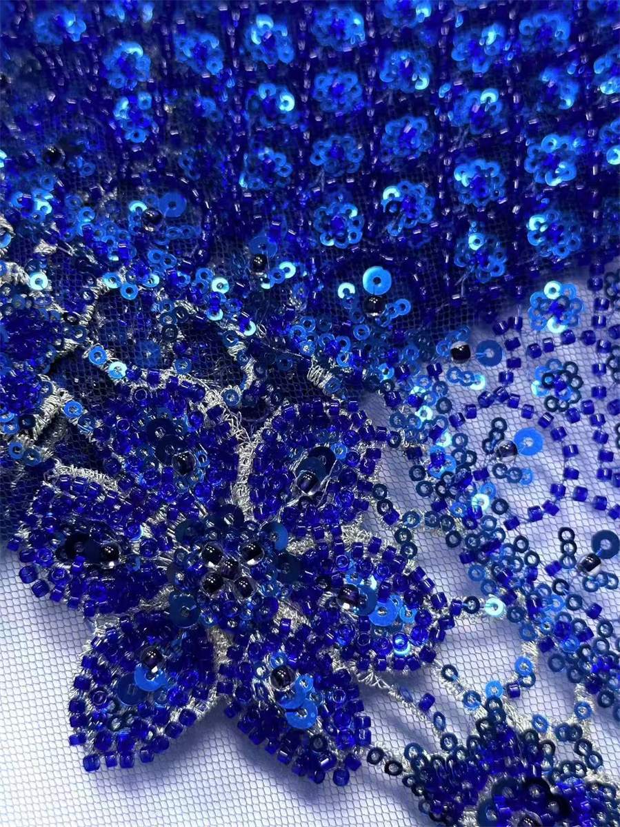 Beaded Tulle Fabric - 5 Yards | COD HN728