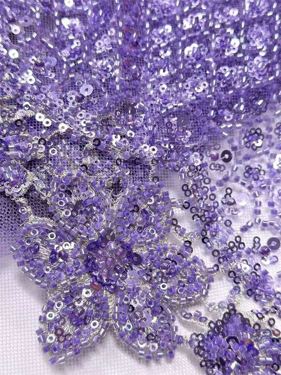 Beaded Tulle Fabric - 5 Yards | COD HN728