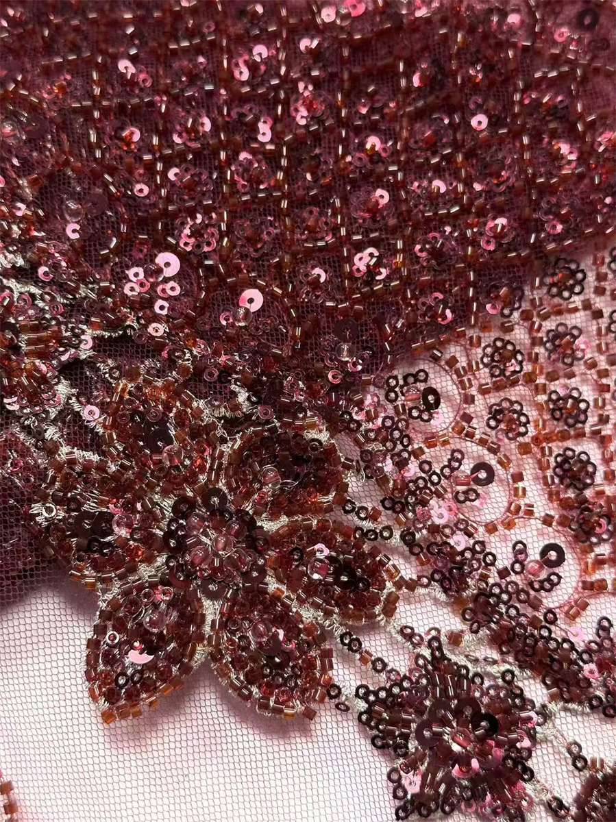 Beaded Tulle Fabric - 5 Yards | COD HN728