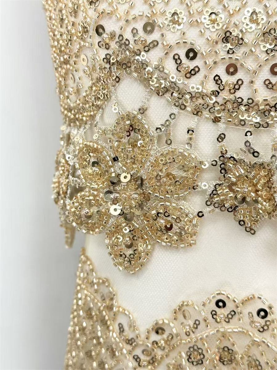 Beaded Tulle Fabric - 5 Yards | COD HN728
