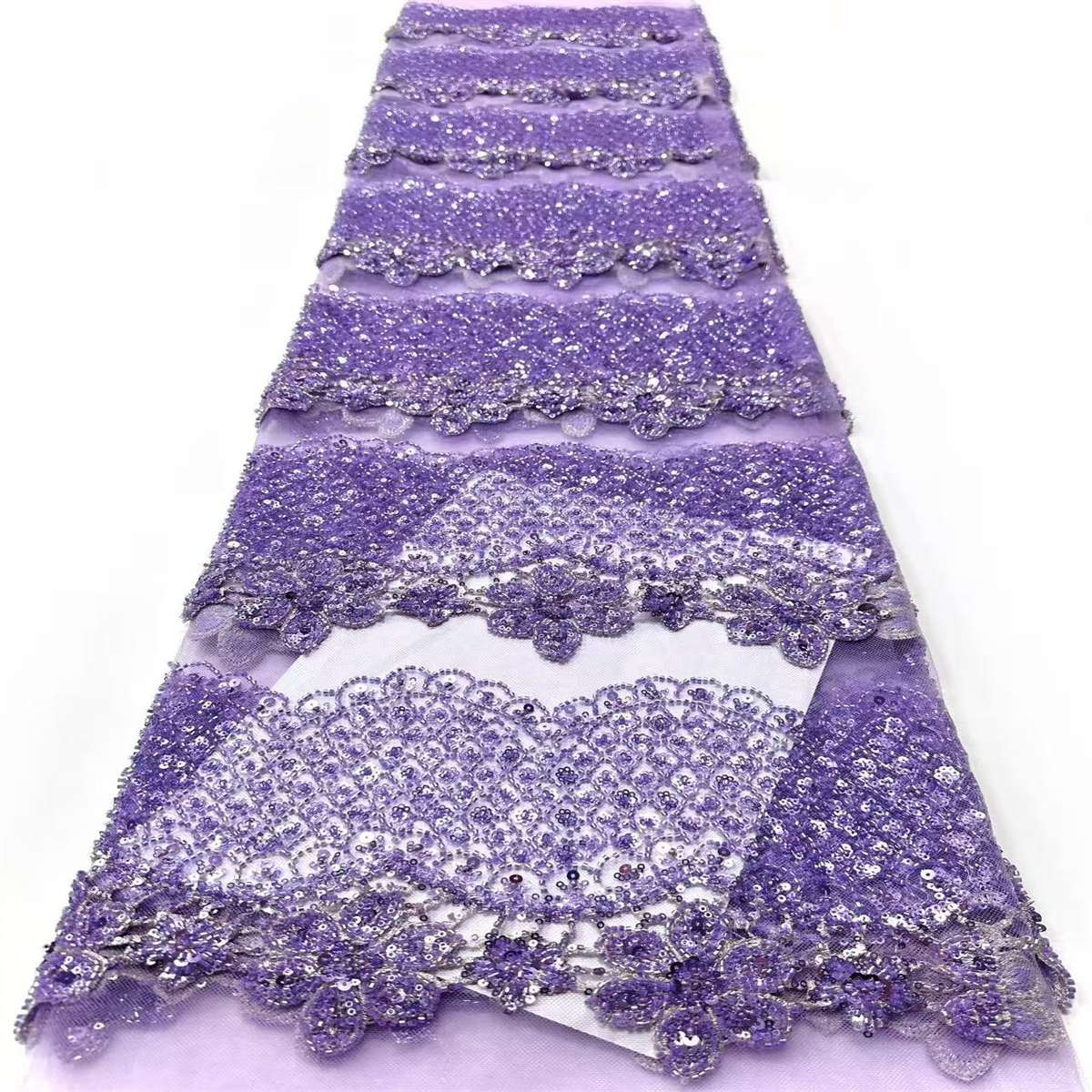 Beaded Tulle Fabric - 5 Yards | COD HN728